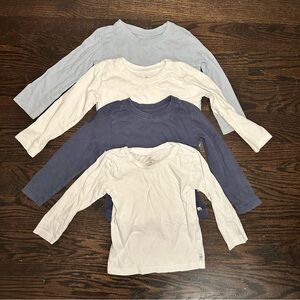 The Honest Company Toddler Long Sleeve Shirt Bundle, 2T, Four Shirts